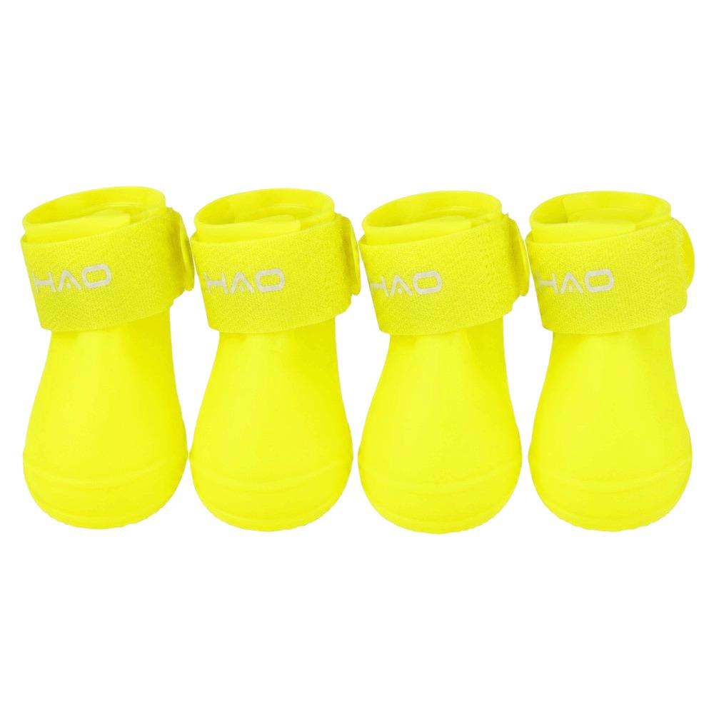 2pairs Waterproof Dog Rubber Boots Anti-slip Cat Puppy Foot Cover Portable Pet Shoes Outdoor