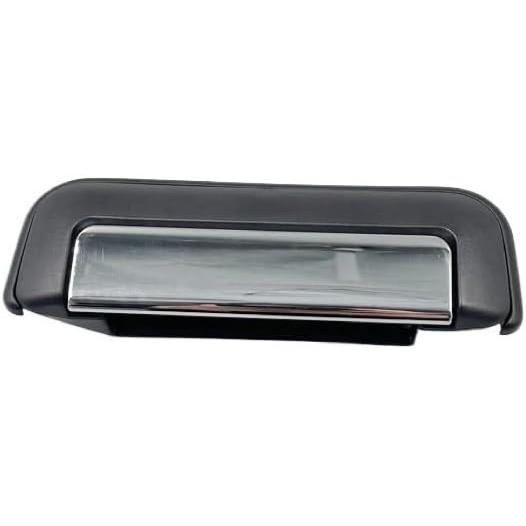 Car Driver Side Exterior Door Handle Tailgate Handle Lift Gate Open Catcher Chrome with Black Trim/Fit for Mitsubishi L200 Pickup 1999-2004 2016-2019