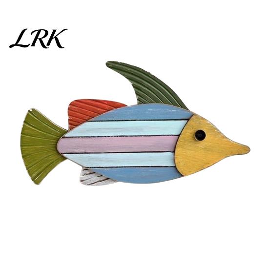 Handcrafted Wooden Fish Set Wall Decor, Mediterranean Style Art, Nautical Coastal Creative Gift for Sea Lovers Hanging Plaque, Ocean Themed