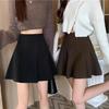 2024 High Waist Wool A-Line Pleated Skirt: Plus Size Women's Short Skirt for Autumn/Winter