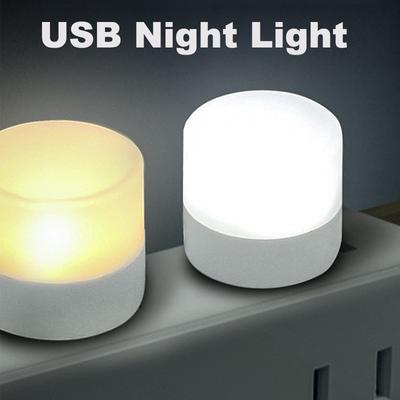 USB Plug Night Light Warm White Bedside Night Lamp LED Lights Mini Bedroom USB Plug Power Charging Eye Protection Reading Light