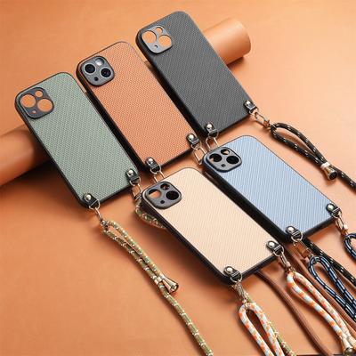 Applicable To IPhone16 Pro Mobile Phone Case Crossbody Long Lanyard Adjustable Apple 15 Pro Max Protective Case