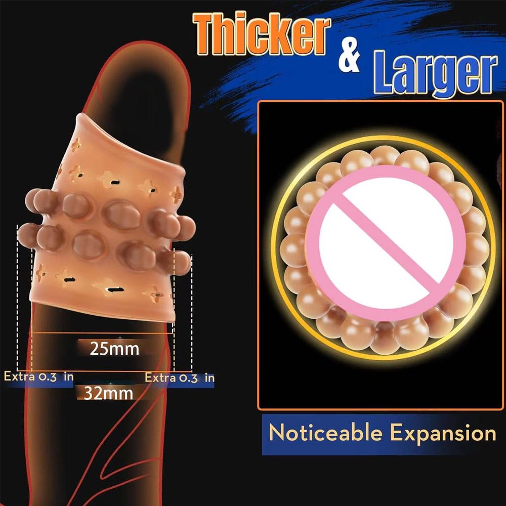 Penis Ring Penis Sleeve Enlargement Silicone Penis Sleeve Male Sex Toys for Couples Super Soft Stretchable Male Sex Toys Adult Toys