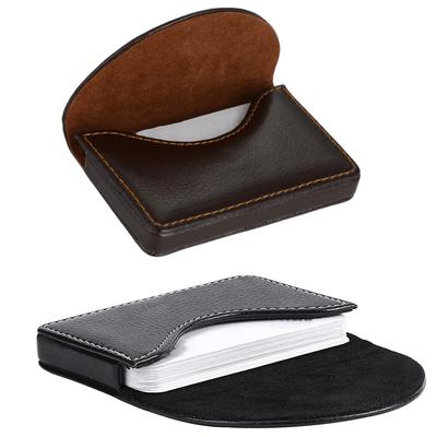 PU-Leder Visitenkartenetui Professionelles Kreditkartenetui mit Magnetverschluss RFID Große Kapazität Geldbörse für Herren Büro