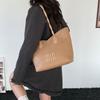 Largecapacity woven bag women's spring new retro simple shoulder underarm bag Korean version portable tote bag