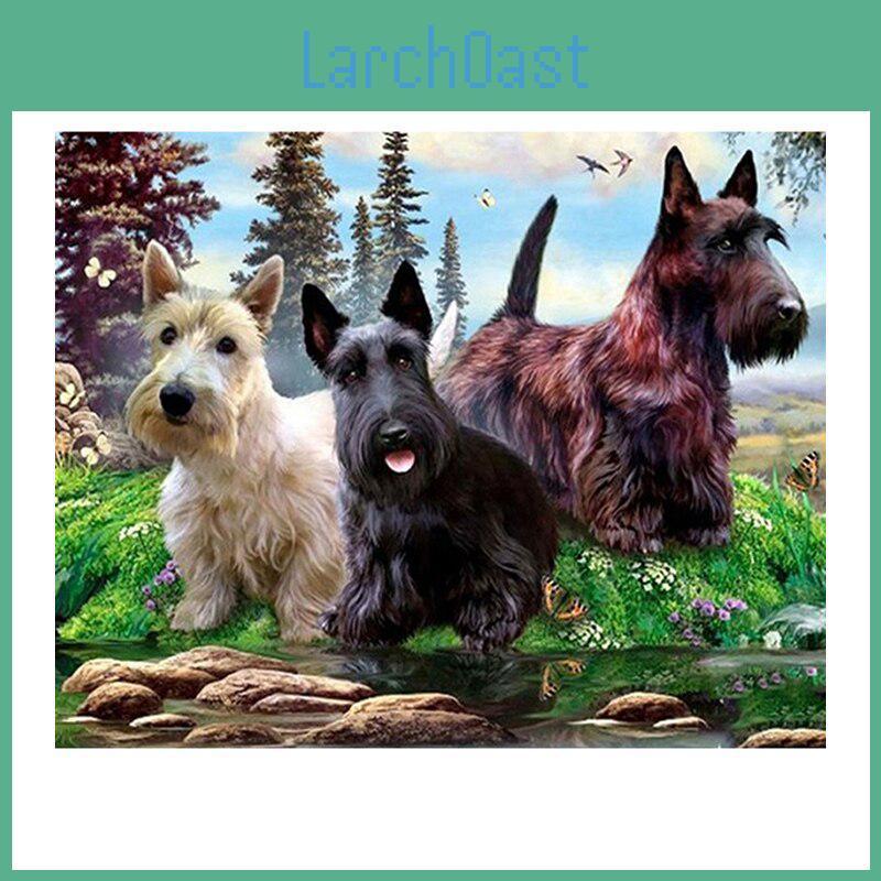 Three Scottish 5d Diamond Terrier Mosaic Dog Diy Diamond Embroidery Cross Stitch