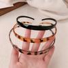 3pcs Thin Plastic Hair Hoops For Women Men And Girls Non Slip Teeth Soft Headbands Acrylic Plastic Headband