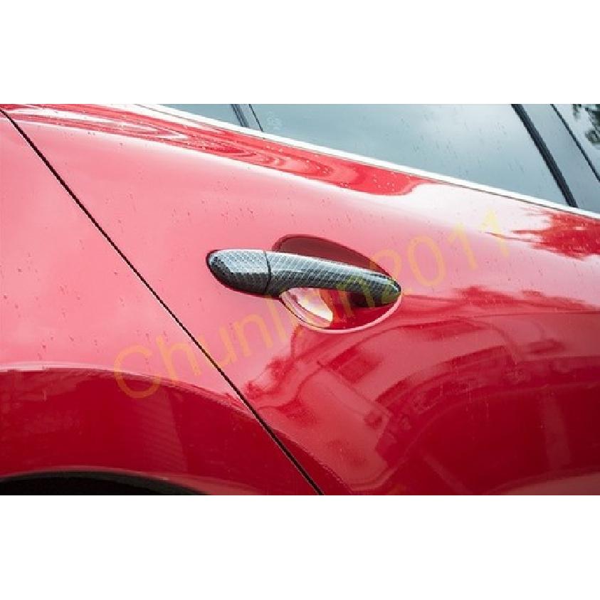 Door Handle Cover Trim for 2017- Mazda CX-5 8pcs Carton Fiber Coated