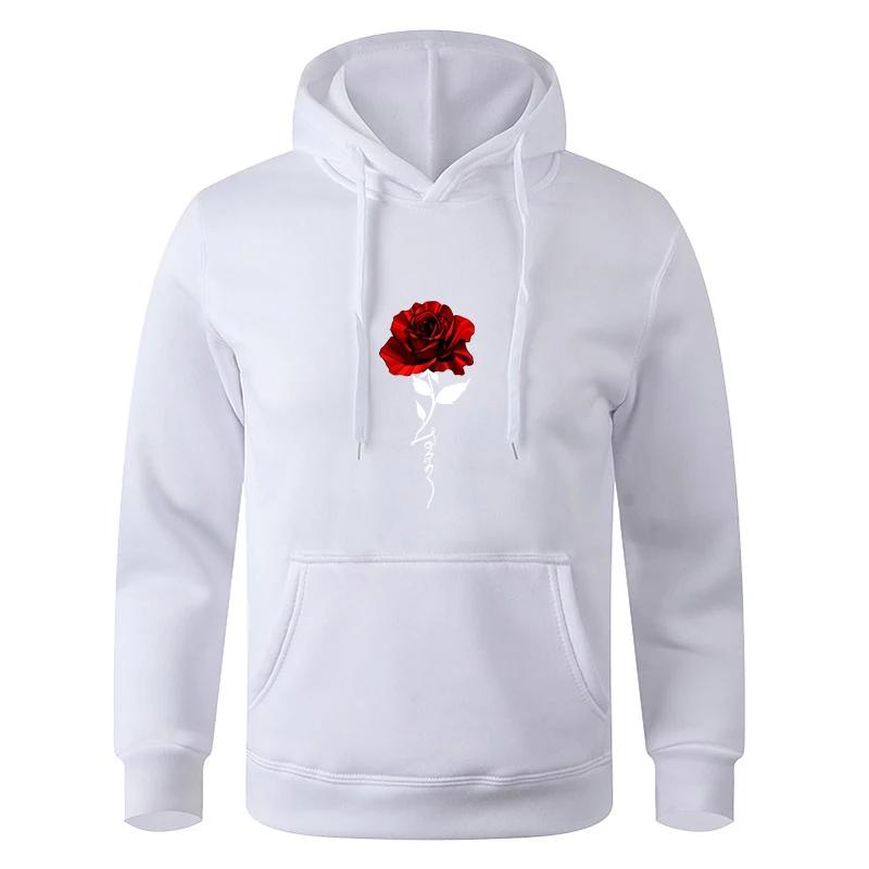 Men's Multi - Color Printed Pocket Sports Fitness Fashionable Casual Sweatshirt Hoodie Pullover