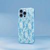 Delicate White Lace Blue phone case for iphone 17 case for iphone 17 pro max cover Glass for iPhone 17 16 15 14 13 12pm Pro Plus