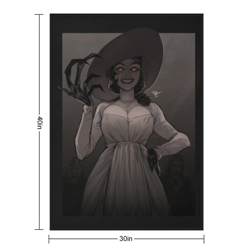 Alcina Dimitrescu There you are Throw Blanket bed plaid halloween Camping Nap Blankets