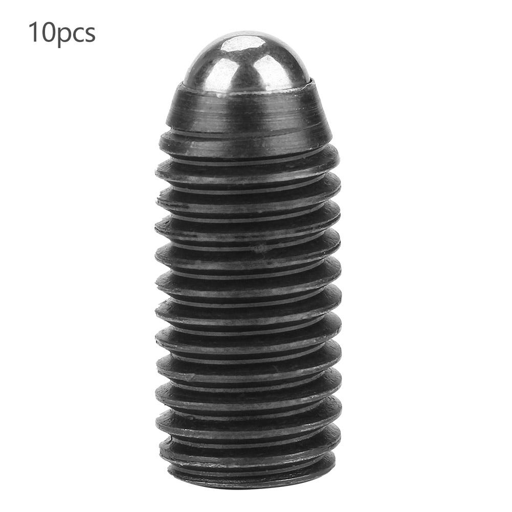 10pcs M12 Screw Thread Hex Socket Carbon Steel Ball Spring Plungers Set (M12*25)
