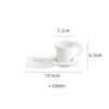 Set di Tazze da Caffè in Ceramica Europea con Piatto Ondulato 80 100 180 e 280ml Moderno Minimalista Bianco Cappuccino Latte Piatto da Dessert