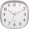 Moderne minimalistische quadratische Wanduhr, lautlos nicht tickend für Wohnzimmer, Schlafzimmer, Büro, Batterie