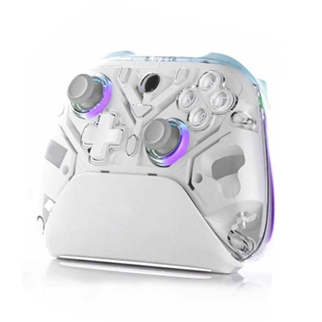 Wireless Gaming Controller with Charging Dock Hall Effect Joysticks and Triggers RGB Lighting 1000mAh Battery for