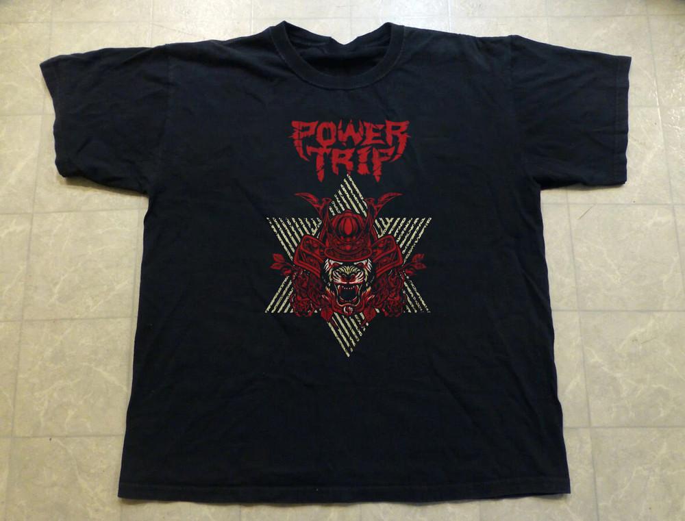 NEW Power Trip Band Black Cotton Unisex S-5XL Gift For Fans Shirt DM227 Unisex T-Shirt L