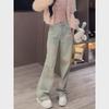 2024 Korean High Waist Slim Wide-Leg Women's Jeans - Spring/Summer Trendy Design