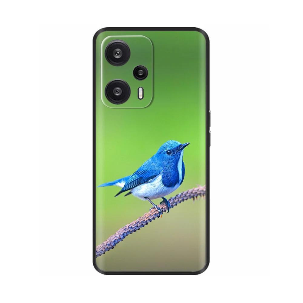 Black Silicone Case For Xiaomi Poco F5 Case For Poco F5 Pro Printed Phone Cover for Xiaomi Poco F5 5G PocoF5 Shockproof Shell