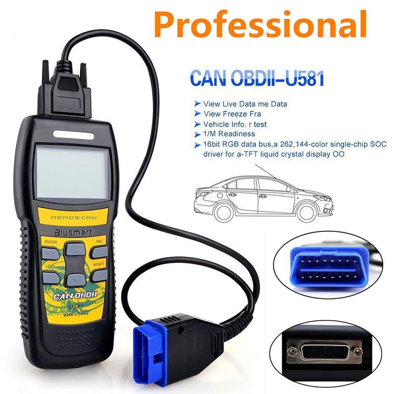 

U581 CAN OBD2 OBDII Автомобильный сканер кодов для диагностики двигателя
