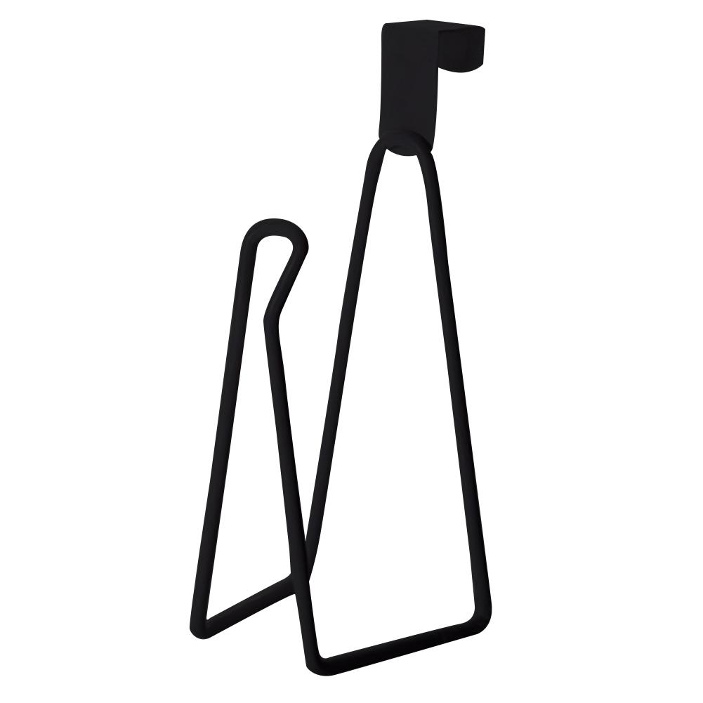 

Подвесной держатель для крючка для кухни, ванной комнаты, держатель для рулона бумаги, вешалки из нержавеющей стали, держатель для рулона туалетной бумаги под ящиком чёрный