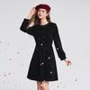 Betu Women's Audrey Hepburn Style Sparkling Christmas Little Black Midi Dress