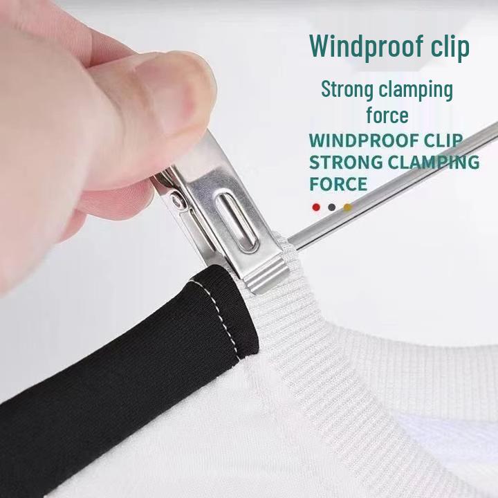 Wieloklamerkowy stojak do suszenia ubrań ze stali nierdzewnej – Wiatroodporny i idealny na skarpetki