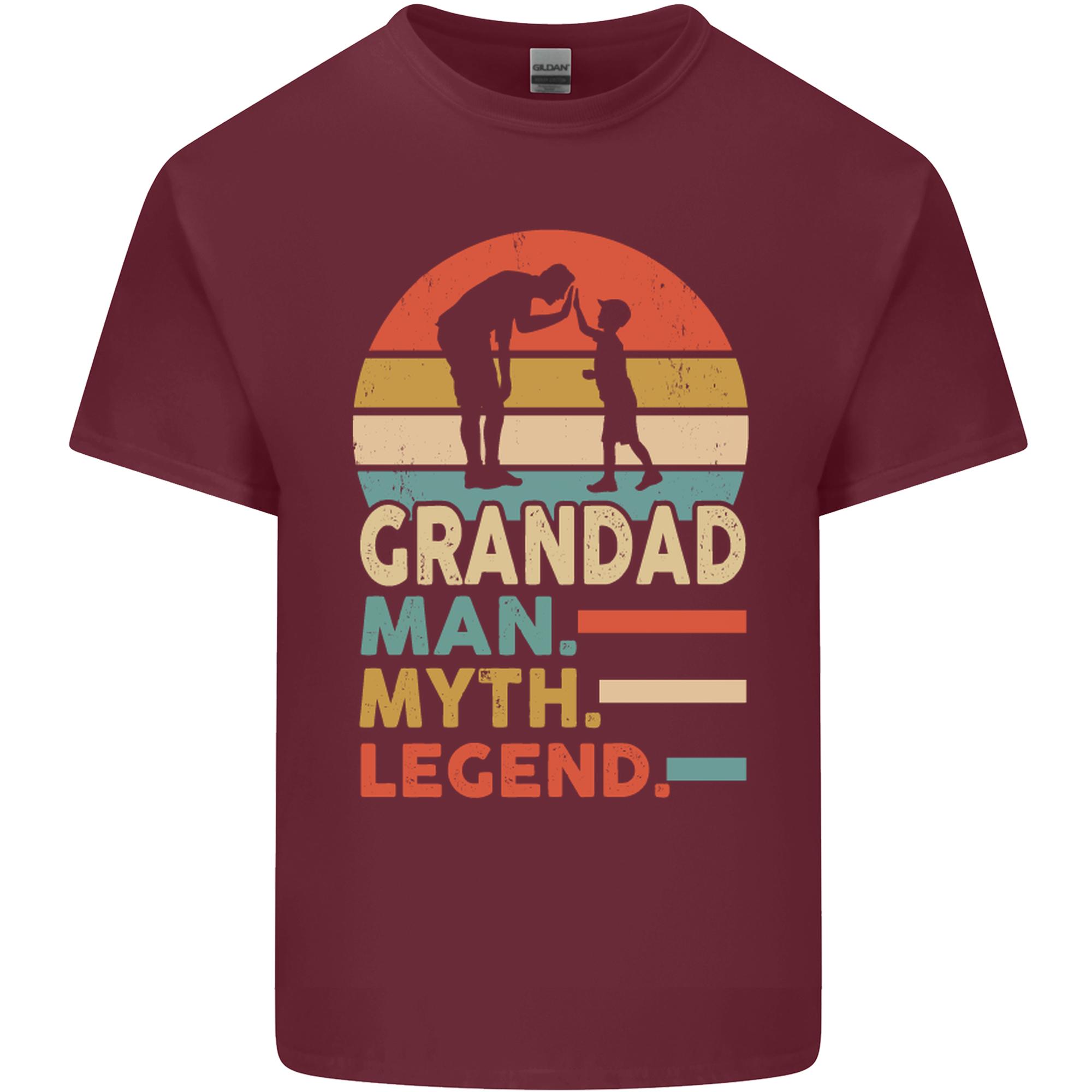 Grandad Unisex Myth Legend Funny Fathers Day Unisexs Light Cotton TShirt S