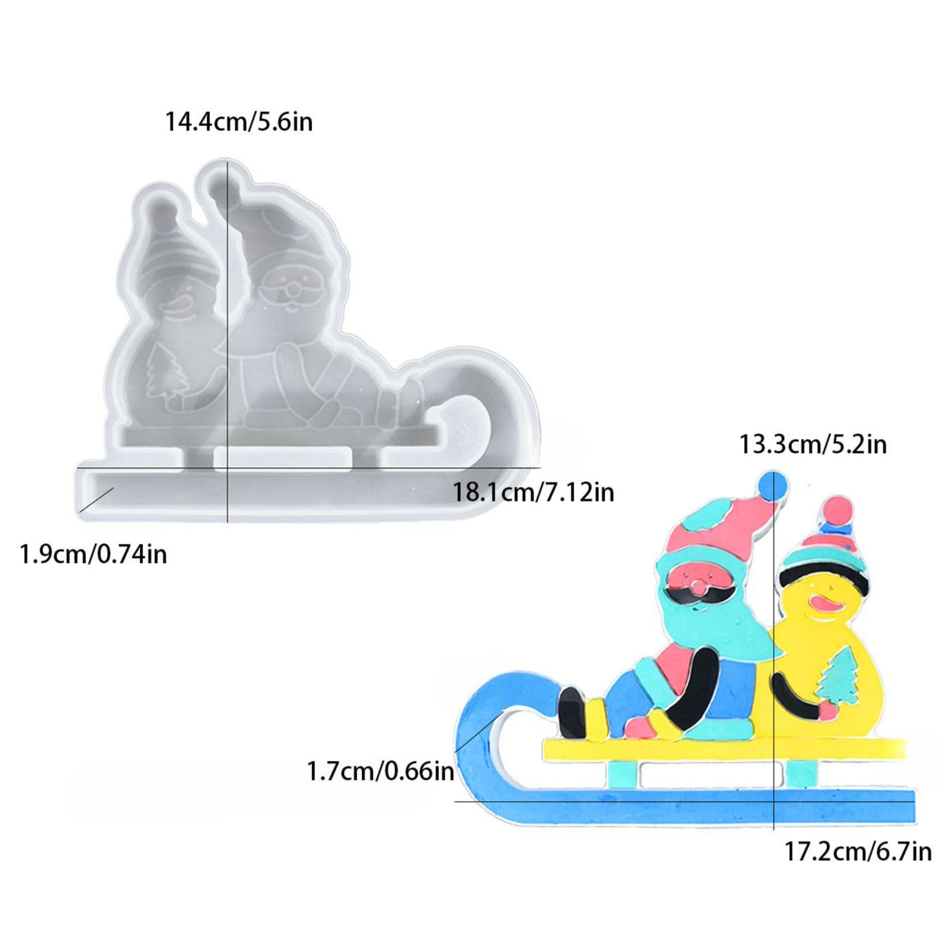 

Санта-Клаус несет подарочные звезды силиконовая форма для свечей DIY Рождественская елка сани гипсовая форма восковая смола инструмент для изготовления подарков ручной работы