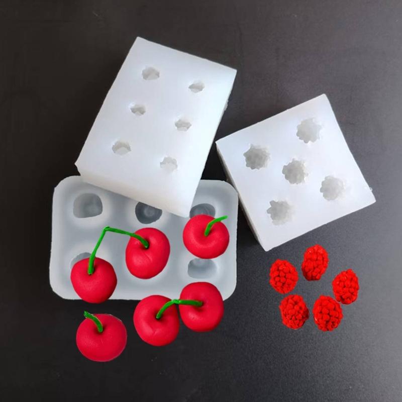 5/6 Cavities Fruit Silicone Molds Heat Resistant Silicone Candle Mould for Resin Casting Making Candle Soap Chocolate