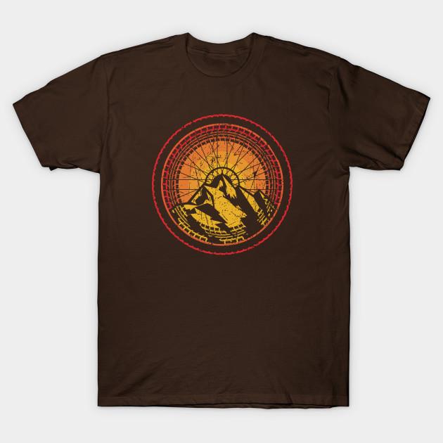 

Мужская черная футболка с принтом Baked Earth Biking Sun Cycling Mountain Bike Art Tire Sunset Biker Grunge Печать на трансферной бумаге без вырезания Хлопковая футболка 2XL коричневый