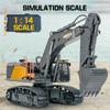Non-Toxic Huina 1592 Rc Excavator 1:14 Alloy Remote Radio Controlled 22Ch Big Engineering Vehicle Simulation Navvy Rc Truck Toy For Children