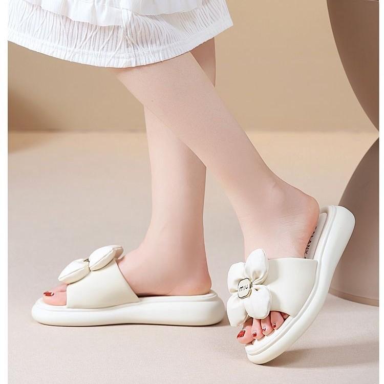 Blomst tykksålede sommerslippers dame nye sklisikre myksålede damesko
