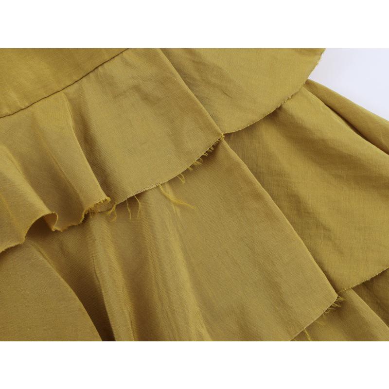 Francuska Retro Warstwowa Spódnica Midi - Letni Design Mody