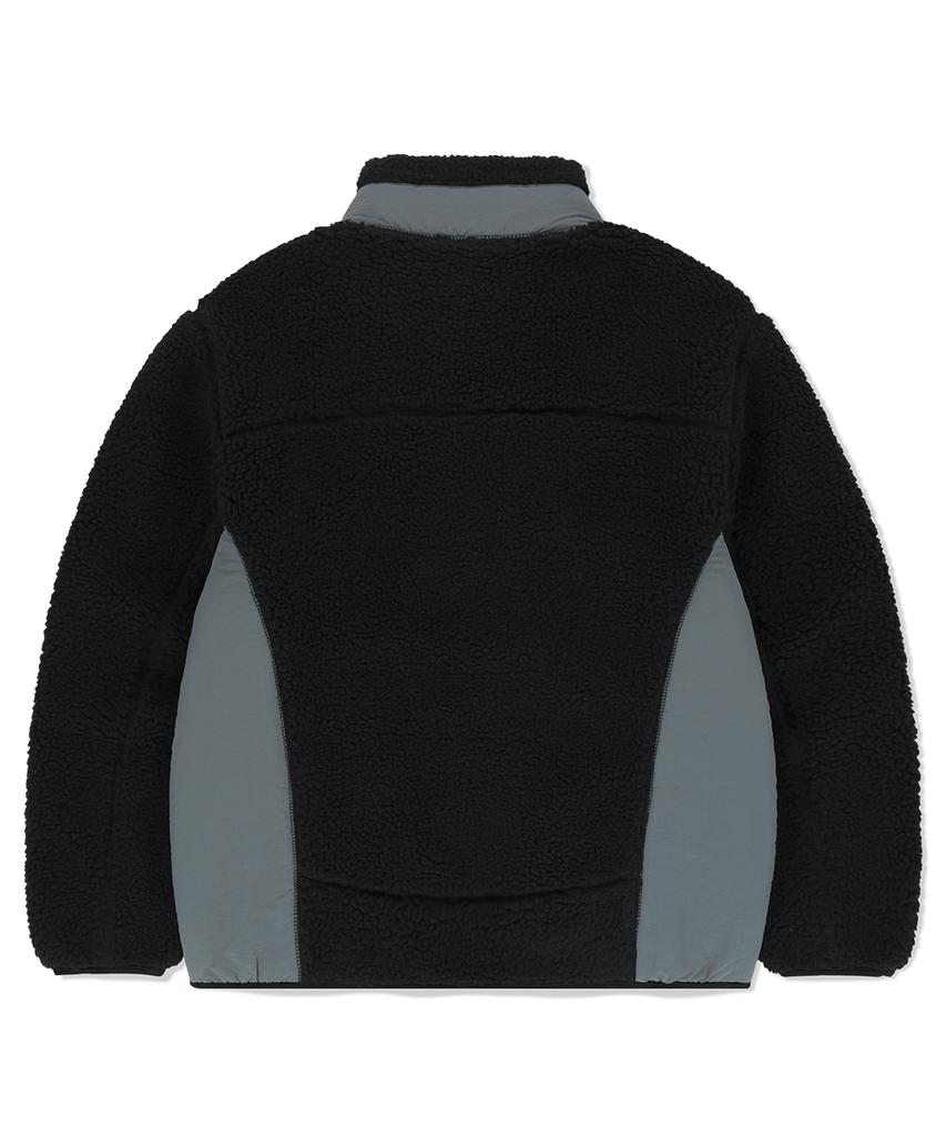 Mahagrid Curved Sherpa Fleece Jacket Black(Mg2Efmj230A)