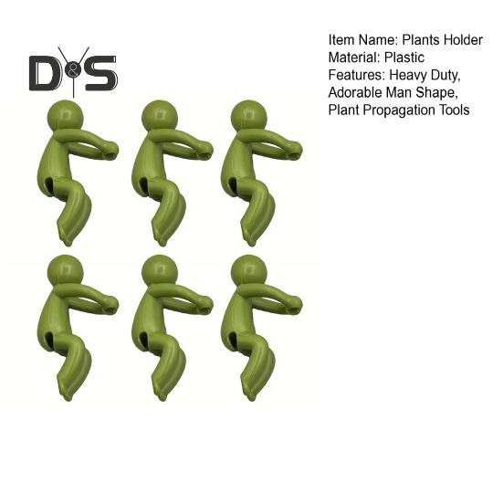 6-teiliger Pflanzenanzuchthalter für Stängel, Sprossen, Triebe, Zweige, Pflanzenstecklinge, Befestigungsclip, für den Innen- und Außenbereich, Gartenpflanzenanzuchtstation