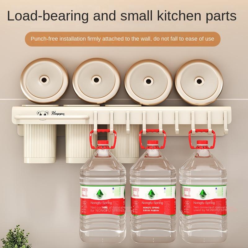 Wall Mounted Stainless Steel Knife Holder Kitchen Storage Shelf Cutlery Dishcloth Towel Drain Rack Hole-free Organizer