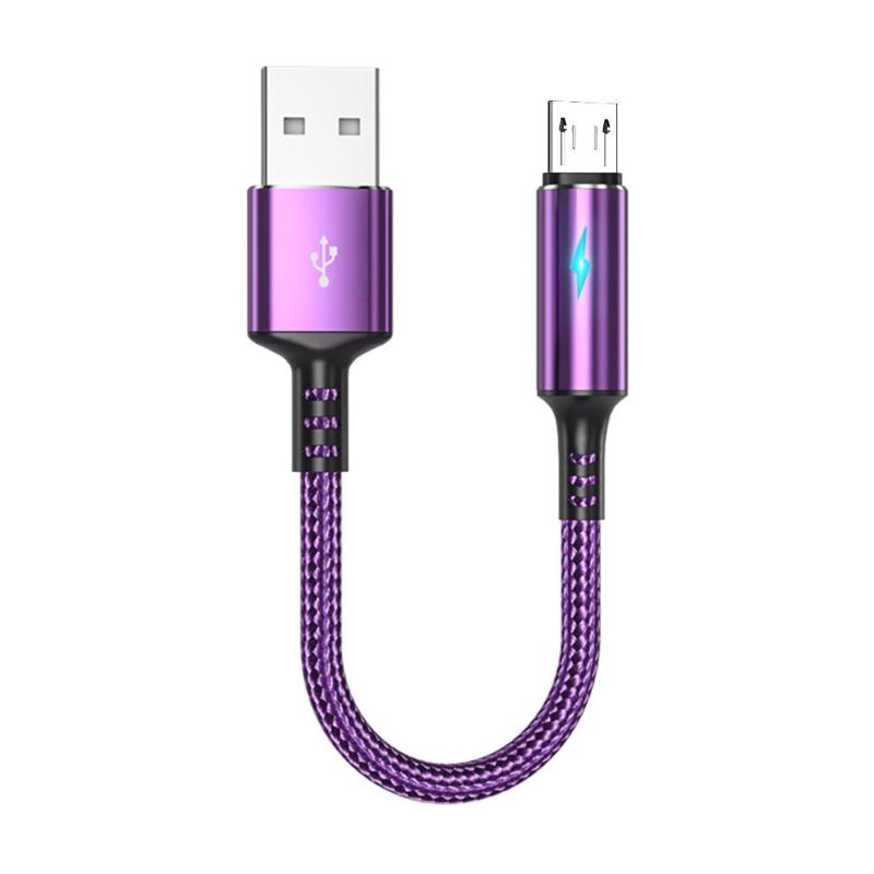 

Short Micro USB Cable, USB to Micro USB NylonBraided Fast Charge Cable,Support 480Mbps Data Transmission