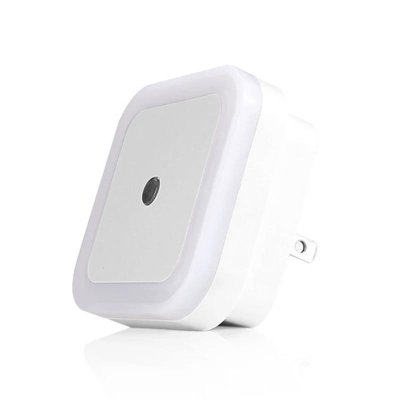 Bezprzewodowa lampka nocna LED z czujnikiem światła Mini lampka nocna z wtyczką EU do pokoju dziecięcego, sypialni, dekoracja, oświetlenie