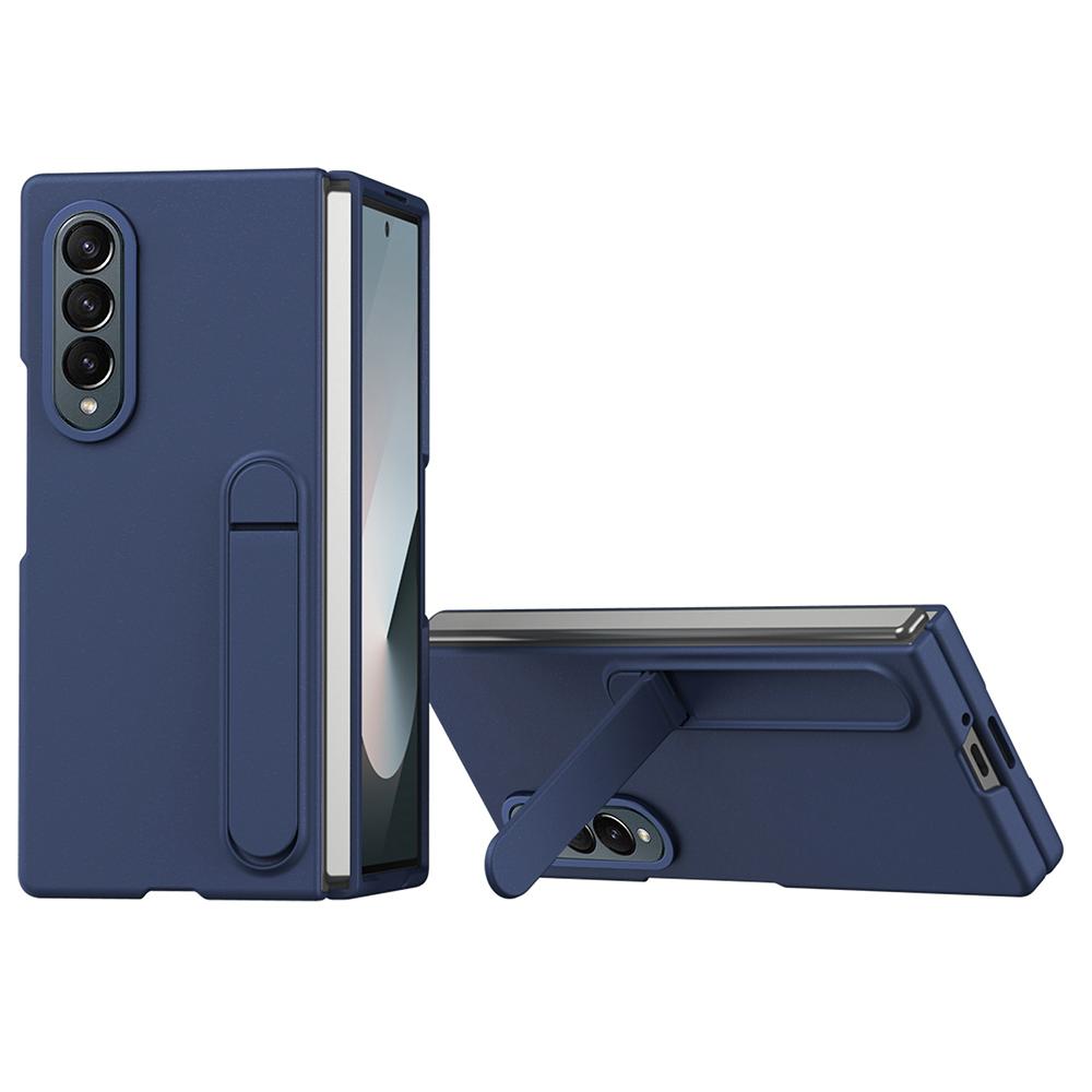 

For Samsung Galaxy Z Fold4 5G Case Kickstand PC Phone Cover with Alloy Lens Ring D