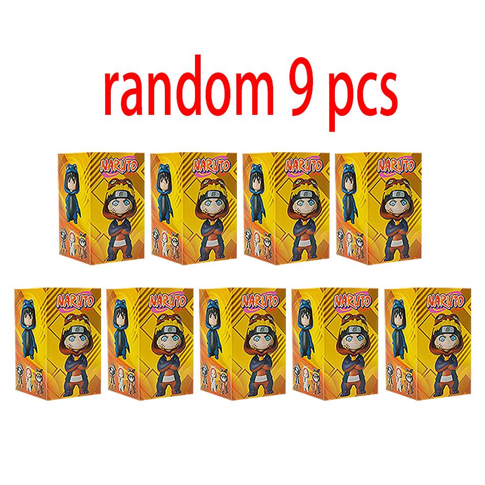 1-9 Peças Naruto Caixa Surpresa Figuras Modelo Ornamento Anime Uchiha Sasuke Sakura Cosplay Figura de Ação Modelo Brinquedos Decorações Presentes