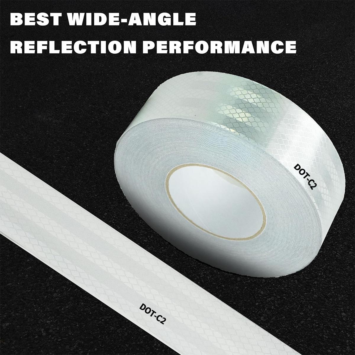 

Car Reflective Safety Tape Warning Light Reflector Protective Trucks Auto Motorcycle Safety Mark Reflective Strip Sticker 50MM&1m белый