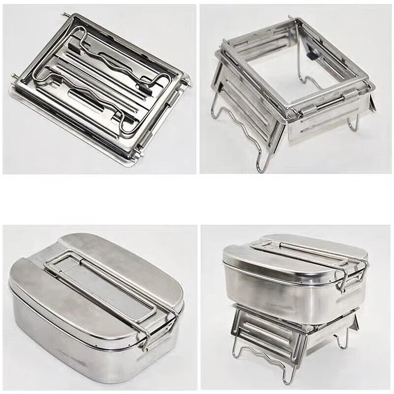 05-Stil Edelstahl Campinggeschirr Set