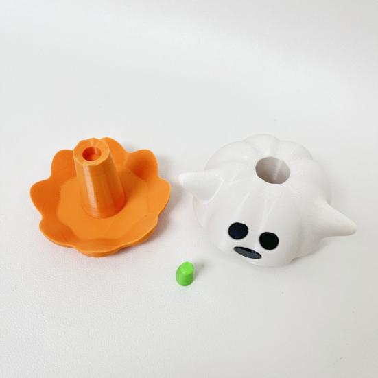 Halloweenská soška ducha dýně 3D tištěná kreslená figurka dýňového elfa socha domácí kancelář stolní dekorace ozdoba