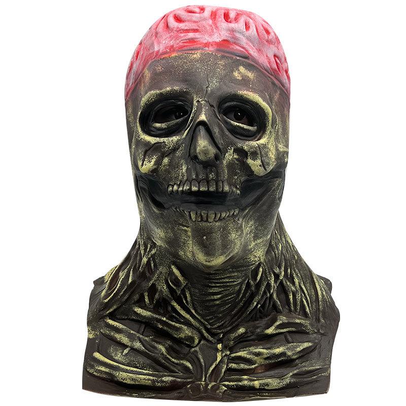 

Ужасная латексная маска зомби-черепа One size чёрный