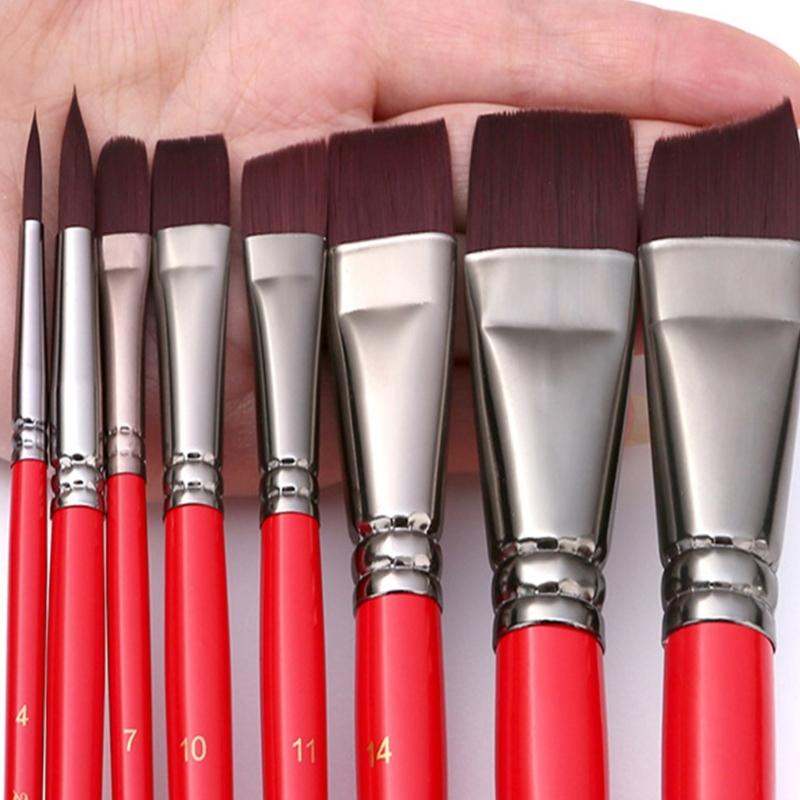 8 Stück Künstler-Pinsel Körperbemalungs-Pinsel Nylonhaar Malpinsel Gesichtsfarbe Pinsel Zeichenbedarf