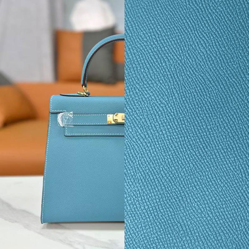 The Second Generation Kelly Bag Palm Pattern Cowhide Shoulder Bag Women's Leather Versatile Commuter Messenger Portable Kelly Bag