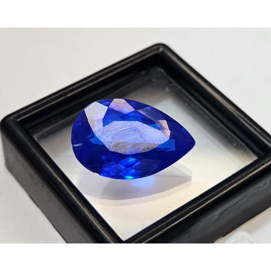 Stunning Sapphire Blue Natural Pear Cut 8-9 Ct Certified Loose Gemstone