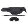 Plastic Crow Decoy Black Raven for Hunt with Foot Pile Home Courtyard Garden Decoration