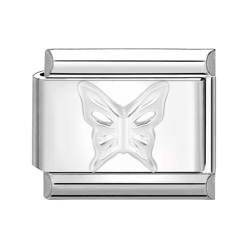 Y2K Heart Bow Knot Star Moon Butterfly Zircon Daisy Cross Italian Charm Links Fit 9mm Stainless Steel Bracelet DIY Making Gifts