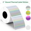 2 Inch Circle Thermal Sticker Labels Laser/Transparent Self Adhesive Round Direct Thermal Labels